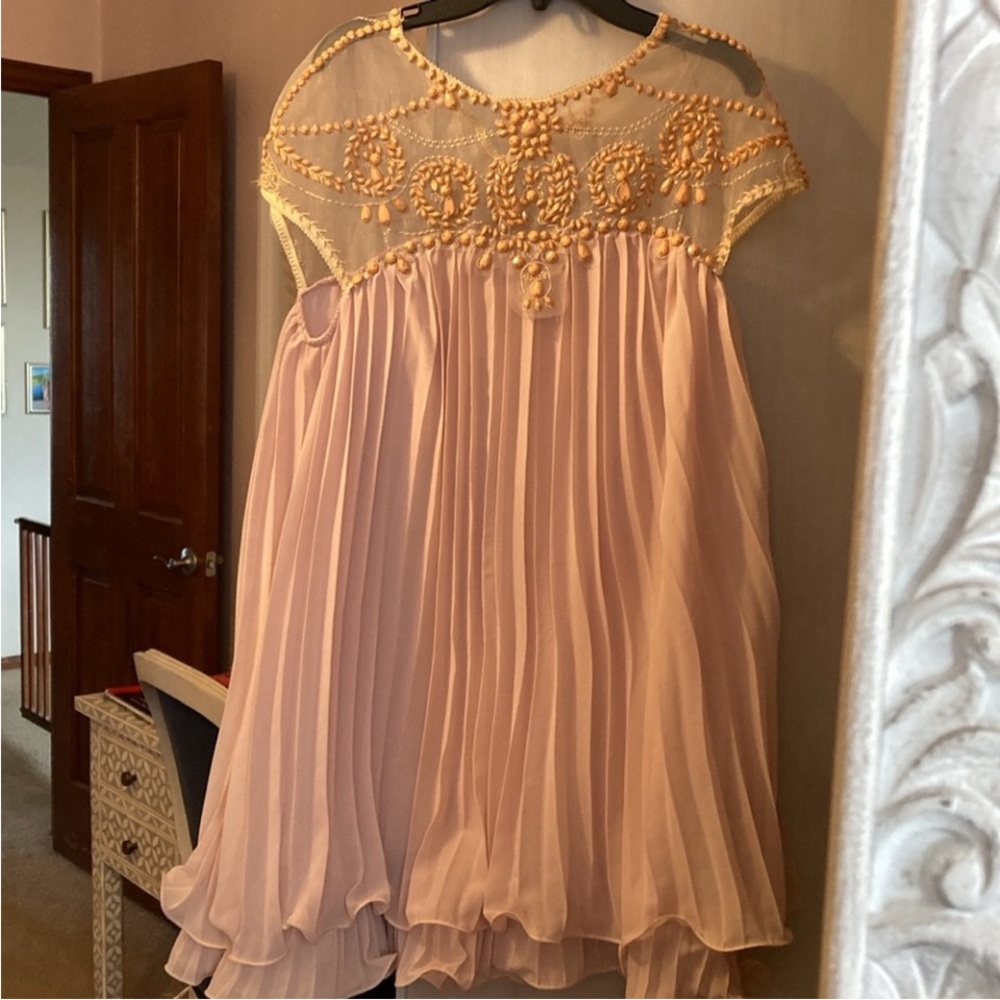 Elegant Beaded Sheer Dress
